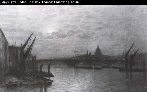 Atkinson Grimshaw The Thames by Moonlight with Southmark Bridge